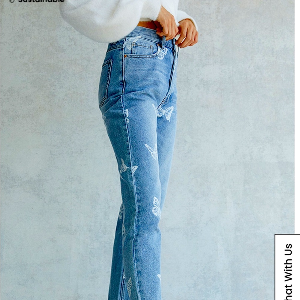 PacSun Eco Butterfly Ultra High Waisted Slim Fit Jeans